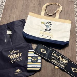 Disney Wish Inaugural Sailing set of 4 pieces